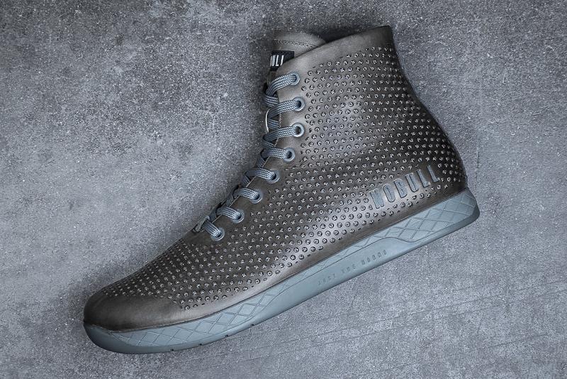 Nobull High-Top Nordic Leather Women's Trainers Grey | USA A1885H